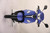 TM Flash 50 Scooter Moped, front view of a blue modern scooter with black tires and rearview mirrors.