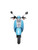 TM Milano 50N Scooter Moped, front view of a light blue scooter with round headlight, rearview mirrors, and black handlebars against a white background.