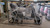 TM Milano 50N Scooter Moped, packaged and wrapped in plastic and metal framework in storage or warehouse.