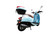 TM Milano 50N Scooter Moped, light blue with a brown seat and a large rear storage box, shown against a plain white background.