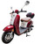 TM Milano 50N Scooter Moped, red and white color with brown seat and top storage box