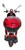 TM Milano 50N Scooter Moped, front view of a red scooter with a large rear storage compartment and side mirrors.