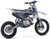 TM TM23 Youth Dirt Bike 29" Seat | Semi-Auto | Electric Start, a blue and black off-road youth dirt bike with rugged tires, a powerful engine, and a sleek modern design perfect for young riders.