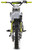 TM TM23 Youth Dirt Bike 29" Seat, front view of a compact dirt bike with knobby tires, green and black handlebar grips, electric start, and sturdy frame for young riders.