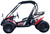 TM Blazer i2K Full Size Battery Powered Go Kart, a black and red off-road electric go-kart with large tires, safety cage, and adjustable seat for kids and teens.