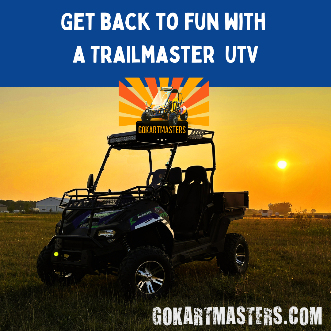 Buy a Trailmaster UTV online today at GoKartMasters.com. Check out the Challenger 200EUX Youth UTV.