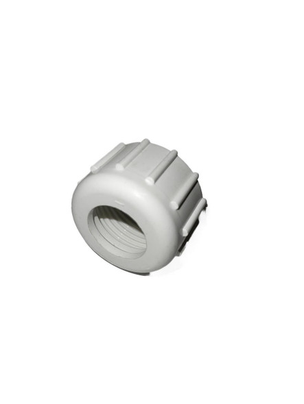 White Compression Nut for Aqua Skimmer UV Retrofits at AquaNooga.com - Image 1