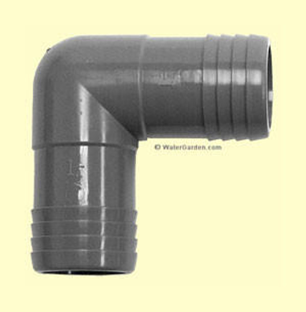 1-1/4 inch Poly Barbed Elbow at AquaNooga.com - Image 1