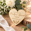 Wooden Save The Date Personalised Rustic Heart Magnets