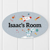 Personalised Kids Astronaut Space Rocket Bedroom Door Sign - Children's Room Door Plaque