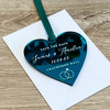 Simple Elegant Save the Date Hanging Acrylic Heart Tags