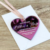 Luxury Modern Save the Date Acrylic Heart Tags