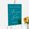 Custom Calligraphy Acrylic Wedding Welcome Sign with Names & Date