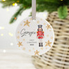 Personalised Baby 1st Christmas Bauble, Baby's First Christmas Nutcracker Ceramic Decoration Keepsake