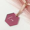 Personalised Acrylic Hexagon Wedding Favour Tags