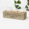 Personalised Laser Engraved Wooden Tealight Candle Holder Anniversary Gift