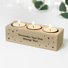 Personalised Message Wooden Tealight Candle Holder Keepsake Gift