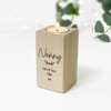 Personalised Wooden Engraved Tealight Candle Holder Gift For Nan, Nana, Nanna or Nanny