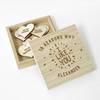 10 Reasons Why I Like You Personalised Wooden Box and Hearts Gift