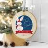 Personalised Wooden Baby's First Christmas Bauble, Bunny Rabbit Ornament Gift