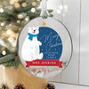 Personalised Teachers Mirror Christmas Bauble, Polar Bear Decoration Gift
