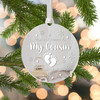 Personalised First Christmas As My Cousin Mirror Bauble 1st Xmas Keepsake Gift