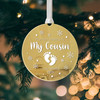 Personalised First Christmas As My Cousin Mirror Bauble 1st Xmas Keepsake Gift