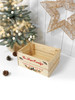 Personalised Family Christmas Eve Box, Wooden Xmas Crate Wreath Design