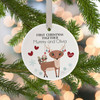 Personalised First Christmas Together, Woodland Reindeer Xmas Bauble, Baby's First Christmas, New Parent Xmas Keepsake Bauble Gift Idea