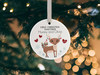 Personalised First Christmas Together, Woodland Reindeer Xmas Bauble, Baby's First Christmas, New Parent Xmas Keepsake Bauble Gift Idea