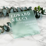 Luxury Modern Square Acrylic Wedding Invitation