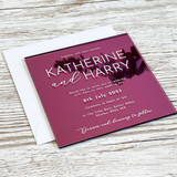 Stylish Modern Square Acrylic Wedding Invite