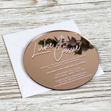 Beautiful Modern Circle Acrylic Wedding Invite