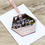 Modern Luxury Hexagon Save the Date Wedding Announcement Tags