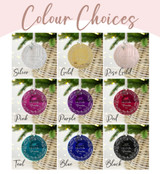 Personalised Mr & Mrs First Christmas, Mirror 1st Christmas Keepsake Decoration Bauble