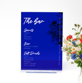Luxury Acrylic Wedding Bar Menu - Wedding Table Drinks List Sign