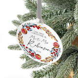 Personalised 1st Christmas As Mr & Mrs White Christmas Decoration