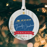 Personalised Unique Family Christmas Decoration Mirror Tree Ornament