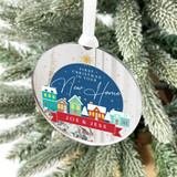 Personalised First Christmas In Your New Home Mirror Bauble Gift
