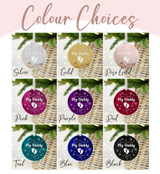 Personalised First Christmas As My Daddy Mirror Bauble 1st Xmas Keepsake Gift