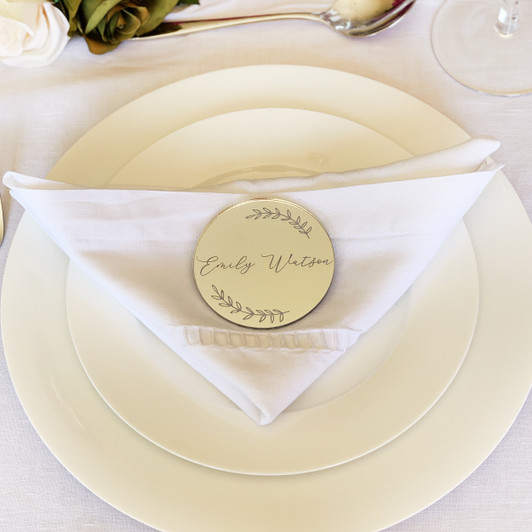 personalised wedding table place cards