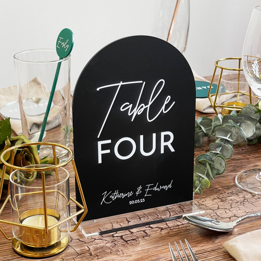 Luxury Freestanding Acrylic Wedding Table Number Signs