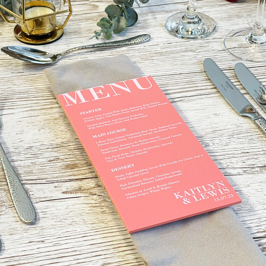 Luxury Modern Acrylic Wedding Food Menu Table Signs