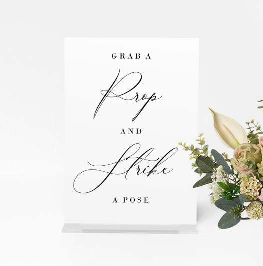 Modern Calligraphy Wedding Prop Sign For Selfie Instagram Photo Booth