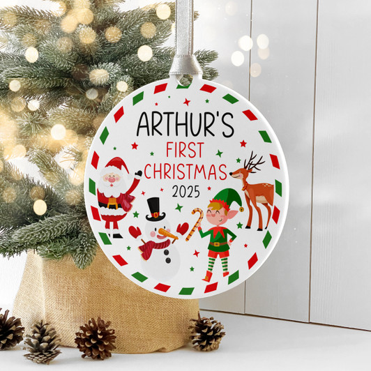Personalised Baby's First Christmas Decoration, Keepsake Bauble Gift