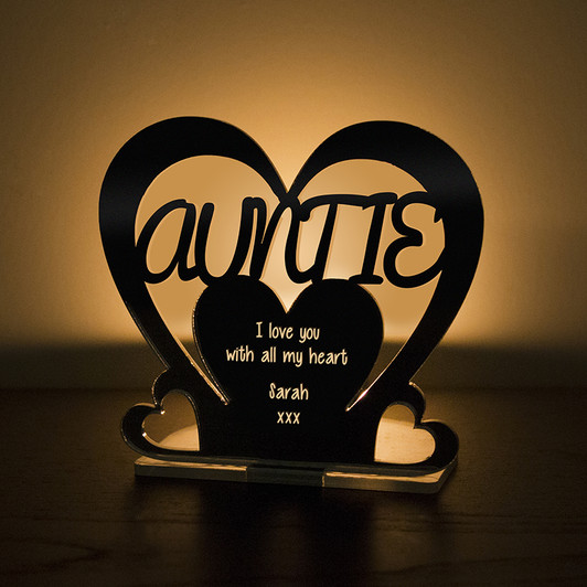 Personalised Tealight Candle Holder For AUNTIE