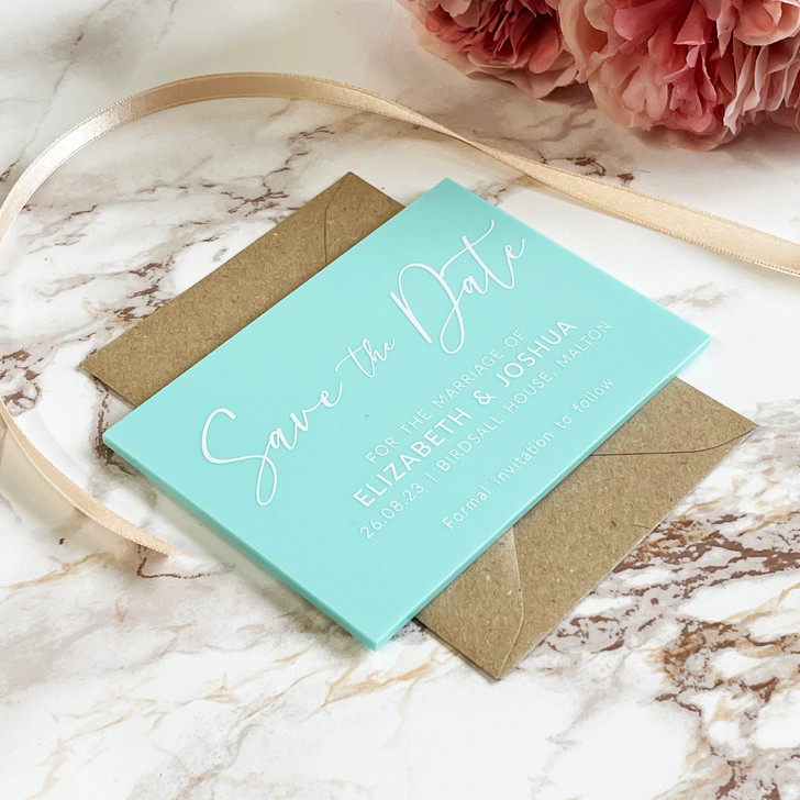 Modern Elegant Acrylic Wedding Save the Dates