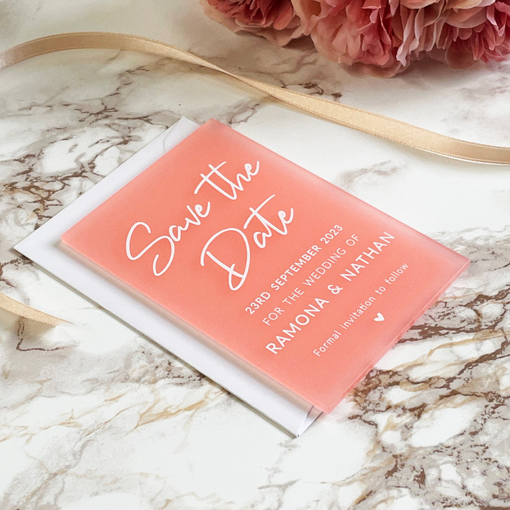 Luxurious Acrylic Save the Date Cards