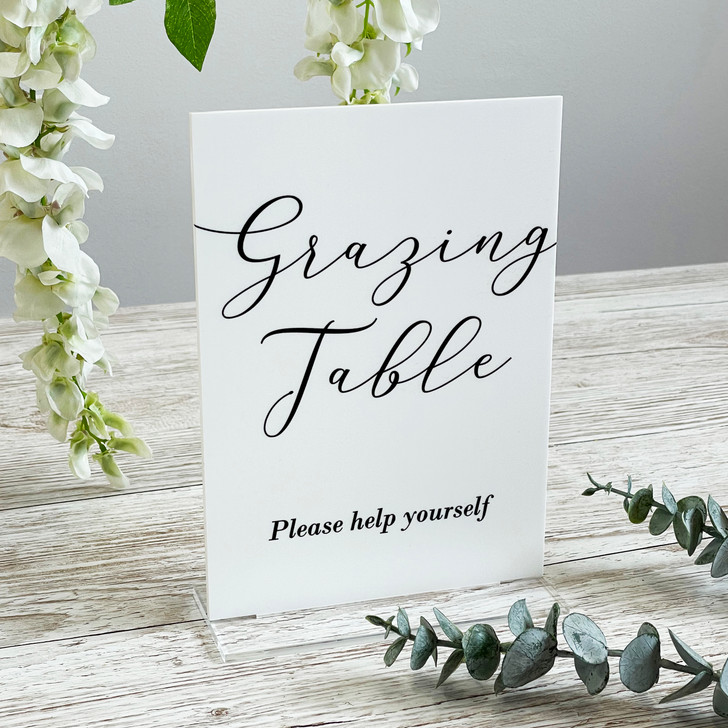 Modern Calligraphy Wedding Grazing Table Food Signage