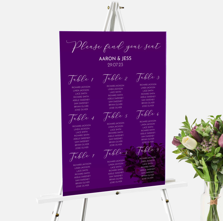 Luxury Modern Acrylic Wedding Seating Chart Table Plan